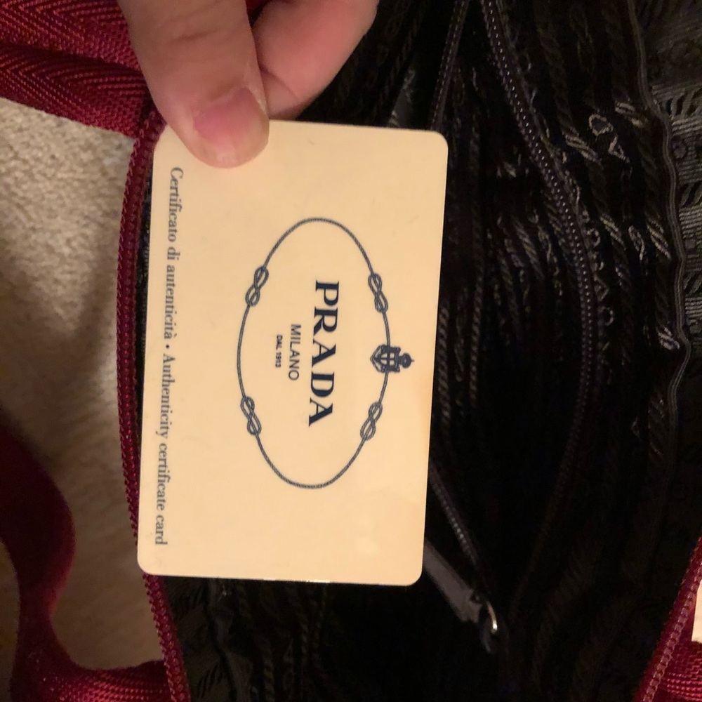 Red Nylon Prada Bag: Authentic w/card Y2K - Picture 4 of 8